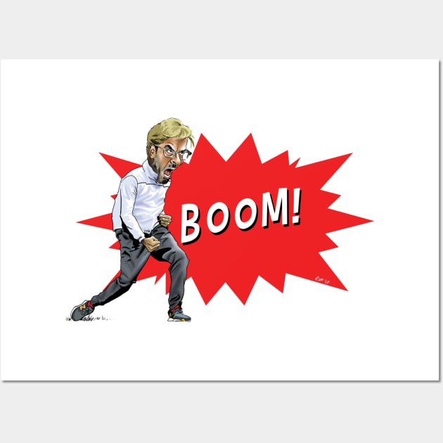 Jurgen Klopp cartoon Wall Art by RichardFarrell